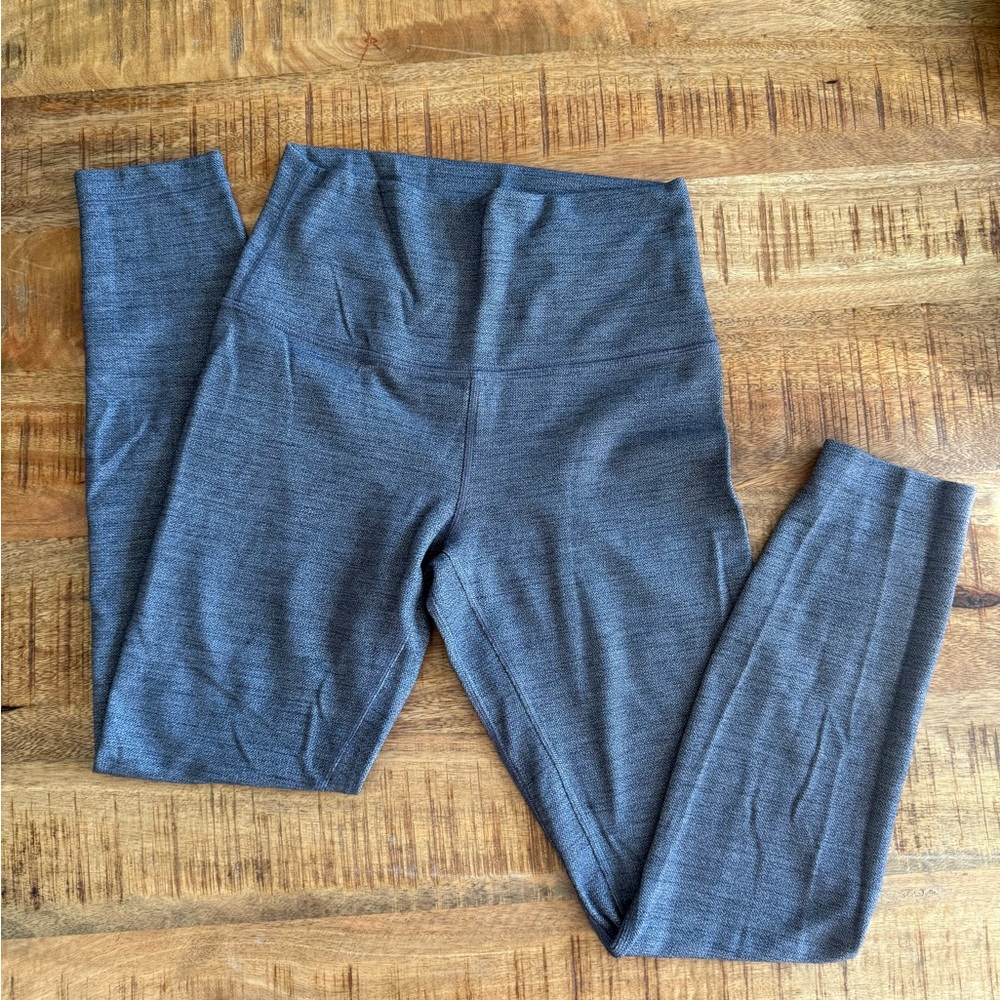 Lululemon Athletica High-rise Charcoal Quilted Leggings